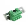 DeLOCK klemmenblokset voor DIN-rail, 8-polig, 5,08 mm rastermaat, haaks, groen