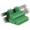Delock klemmenblokset voor DIN-rail 8-polig met schroefbeveiliging