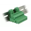 Delock klemmenblokset voor DIN-rail 8-polig met schroefbeveiliging