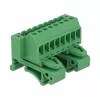 Delock klemmenblokset voor DIN-rail 8-polig met schroefbeveiliging