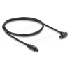 Delock TOSLINK optische audiokabel 1m - 90° haaks naar recht - 4mm - zwart