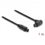 Delock TOSLINK optische audiokabel 1m - 90° haaks naar recht - 4mm - zwart