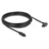 Delock TOSLINK optische audiokabel 5m, 90° haakse naar rechte stekker, 4mm, zwart