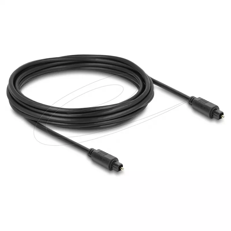 Delock TOSLINK optische audiokabel – 5m, zwart (stekker naar stekker)