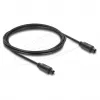 Delock TOSLINK optische audiokabel, stekker naar stekker, 4 mm, 2 m, zwart