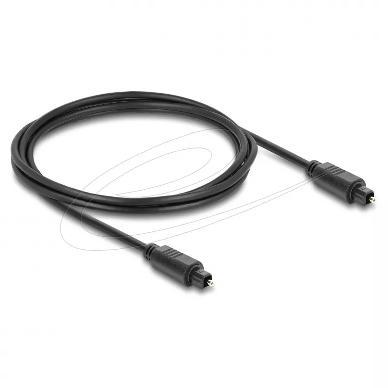 Delock TOSLINK optische audiokabel, stekker naar stekker, 4 mm, 2 m, zwart