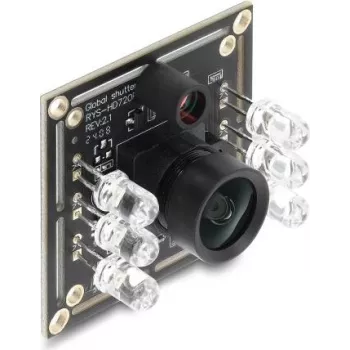 Delock USB 2.0 cameramodule met global shutter, zwart/wit, 0,92 MP, 65°, 6 IR-LED's, fixed focus 96412