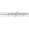 DELTA ATLO-KPS-21X262/SHEEL-S Kabelafdekking voor inbouw in profiel