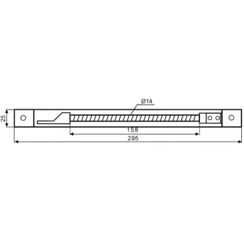 DELTA ATLO-KPS-21X262/SHEEL-S kabelafdekking voor inbouw in profiel