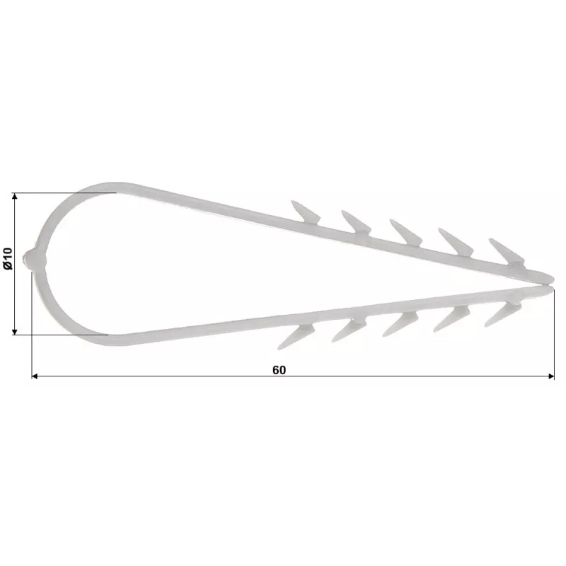 DELTA muurkabelklem rond 6-10 mm 50 stuks wit