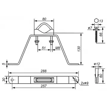 DELTA Wandklem OMM-50L13