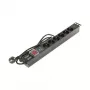 DELTA PD-6/R-SPD-1L stekkerdoos, 6 stopcontacten