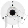 DELTA STG-PFA130-E camera-houder, aluminium, wit