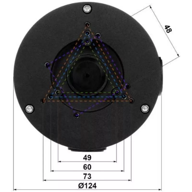 DELTA STG-PFA130-E aansluitdoos voor Dahua dome-camera's, wand-/plafondmontage, aluminium, zwart STG-PFA130-E(BLACK)