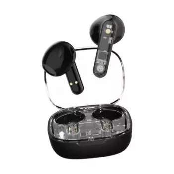 DELTACO Streetz BT TWS in-ear-koptelefoon transparant zwart
