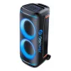 Denver BPS-470 Bluetooth-partyspeaker met karaoke, 2000W PMPO, 20W RMS, LED-verlichting, FM-radio, TWS, incl. microfoon, zwart