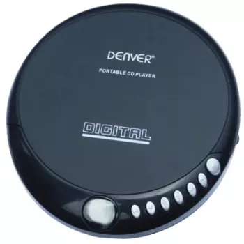 Denver DM-24 draagbare cd-speler met koptelefoon, zwart