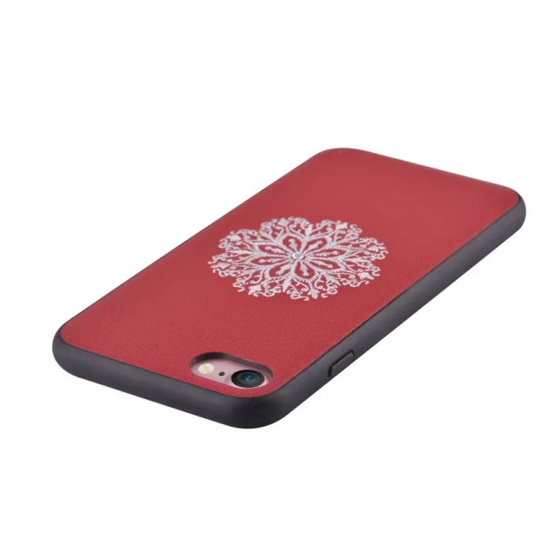 Devia Apple iPhone 7/8 Flower Embroidery hoesje rood