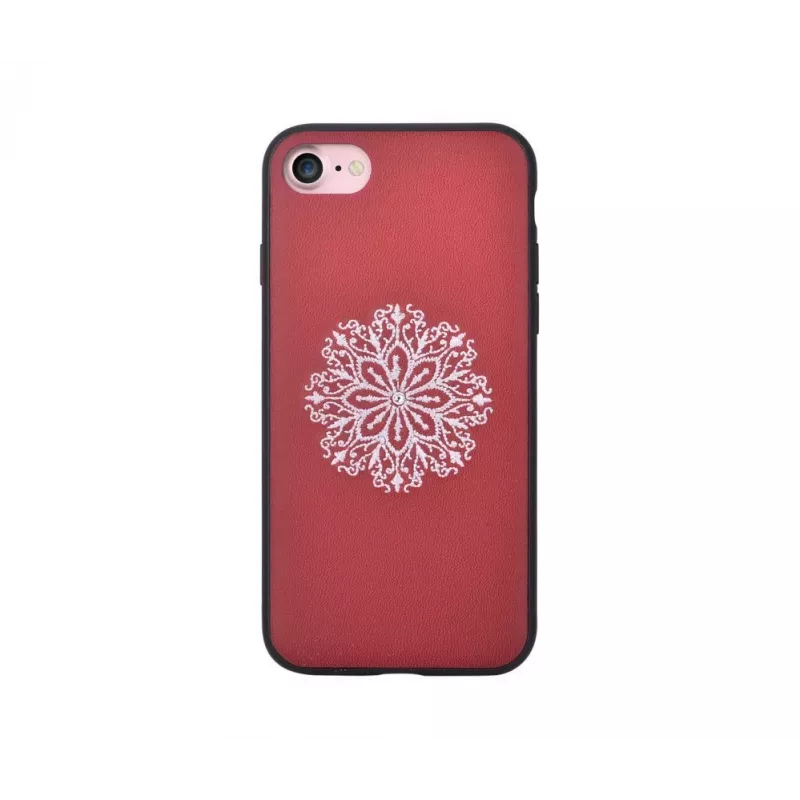 Devia Apple iPhone 7/8 Flower Embroidery hoesje rood