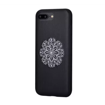Devia Apple iPhone 7 Plus/8 Plus flower embroidery case zwart