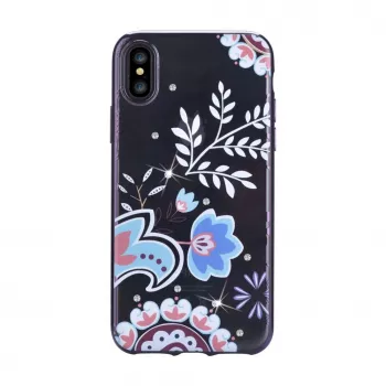 Devia Apple iPhone X Crystal Blossom hoesje zwart