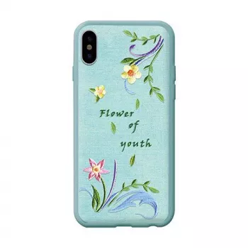 Devia Apple iPhone X Flower Embroidery-hoesje