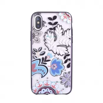 DEVIA Crystal Bloosom Case voor Apple iPhone X / XS - Zilver