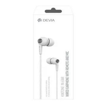 Devia Kintone bedrade oordopjes met 3,5mm-jackplug, wit