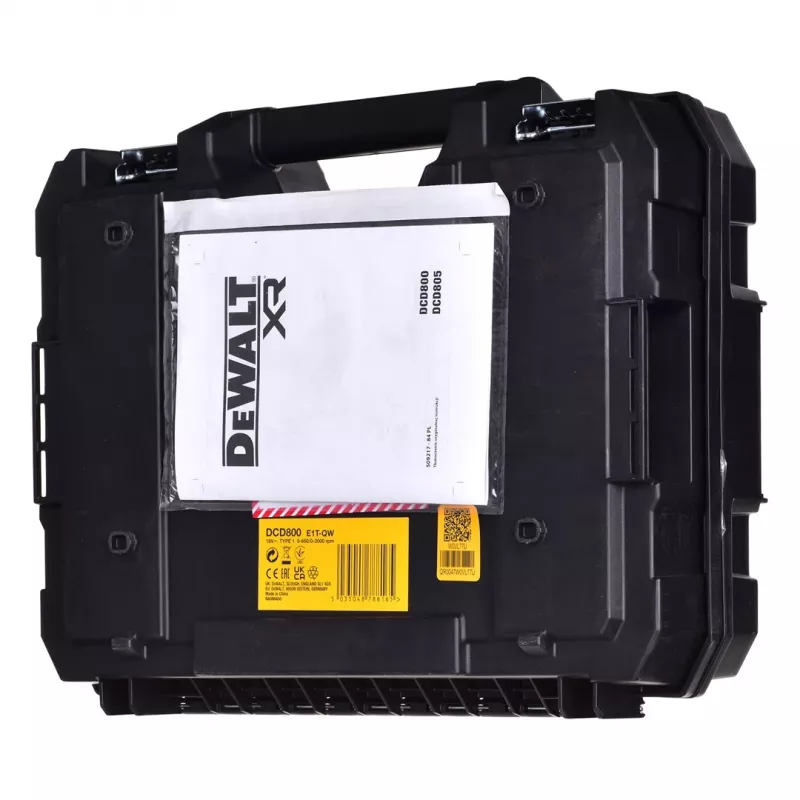 DEWALT 18V POWERSTACK Borstelloze combiboor DCD800E1T 90Nm 1x1,7Ah TSTAK