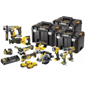 DEWALT 18V XR combi-set 10-delig - 4x5Ah