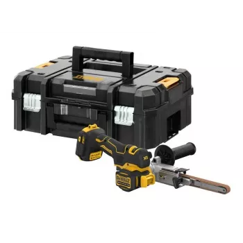 DEWALT DCM200NT-XJ 18V XR Accu-bandschuurmachine, 75x457 mm, borstelloze motor, variabel toerental, Zwart/Geel