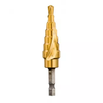 DEWALT DT5027-QZ HSS stappenboor 4-12 mm, 9 stappen, TiN-gecoat, zeskantschacht