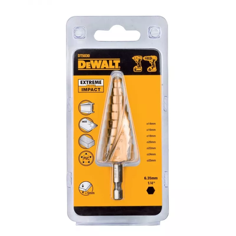 DeWALT DT5030-QZ stappenboor 4-12 mm HSS zeskantschacht