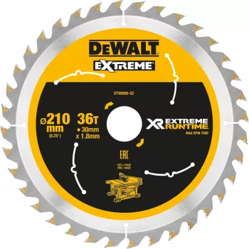 DEWALT Xtreme Runtime 210mm x 30mm 36T cirkelzaagblad