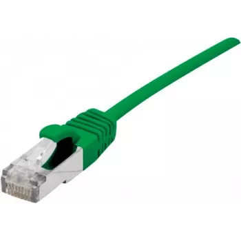 Dexlan Cat. 6A S/FTP (PiMF) ultrathin halogeenvrije patchkabel met trekontlasting, groen, 10,0 m 858720