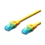 DIGITUS Cat 5e UTP netwerk-patchkabel RJ-45 stekker naar stekker, 25 cm, geel DK-1512-0025/Y