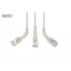 DIGITUS CAT 6A F/FTP haakse RJ-45 patchkabel, koper, 0,3 m, grijs, 10-pack