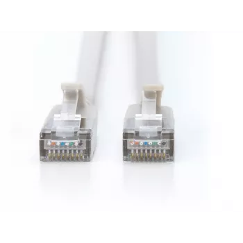 DIGITUS CAT 6A F-FTP slim patchkabel, 1 m, grijs, 10-pack, LSZH, 10Gbps