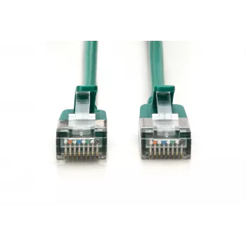 DIGITUS CAT 6A F/FTP slim patchkabel, 1m, groen, 10-pack