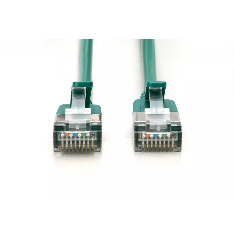 DIGITUS CAT 6A F/FTP slim patchkabel, 1m, groen, 10-pack