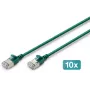 DIGITUS CAT 6A F-FTP slim patchkabel, 3 m, groen, 10-pack, LSZH, 10GBase-T