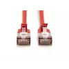 DIGITUS CAT 6A F-FTP slim patchkabel, 3 m, rood, 10-pack, LSZH, 10 Gbit/s, 500 MHz