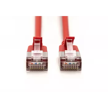 DIGITUS CAT 6A F-FTP slim patchkabel, 3 m, rood, 10-pack, LSZH, 10 Gbit/s, 500 MHz