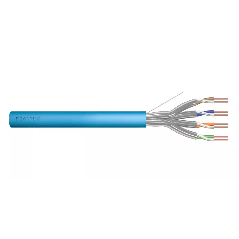 DIGITUS Cat6A installatiekabel U/FTP Dca AWG 23/1 LSOH 500m blauw rol