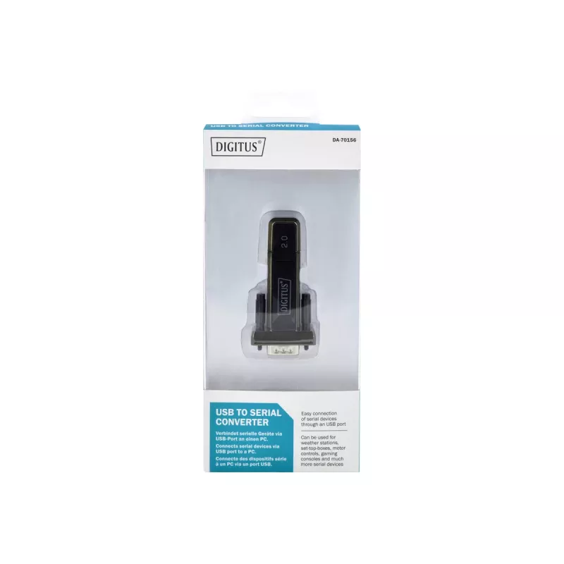 DIGITUS DA-70156 USB 2.0 naar RS232 seriële adapter, 1,5 m, zwart