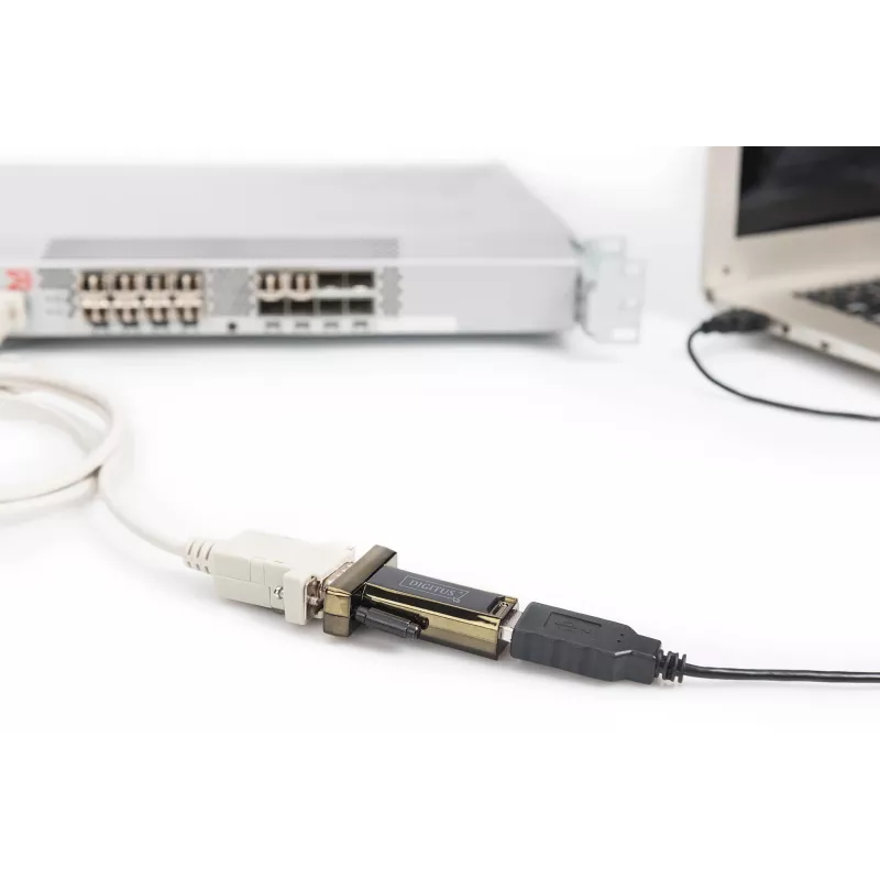 DIGITUS DA-70156 USB 2.0 naar RS232 seriële adapter, 1,5 m, zwart