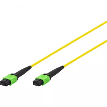 DIGITUS glasvezel-patchkabel MPO naar MPO, OS2 singlemode 9/125 µm, 12 vezels, 5 m, LSZH, geel DK-2966-05
