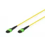 DIGITUS glasvezel-patchkabel MPO naar MPO, OS2 singlemode 9/125 µm, 12 vezels, 5 m, LSZH, geel DK-2966-05