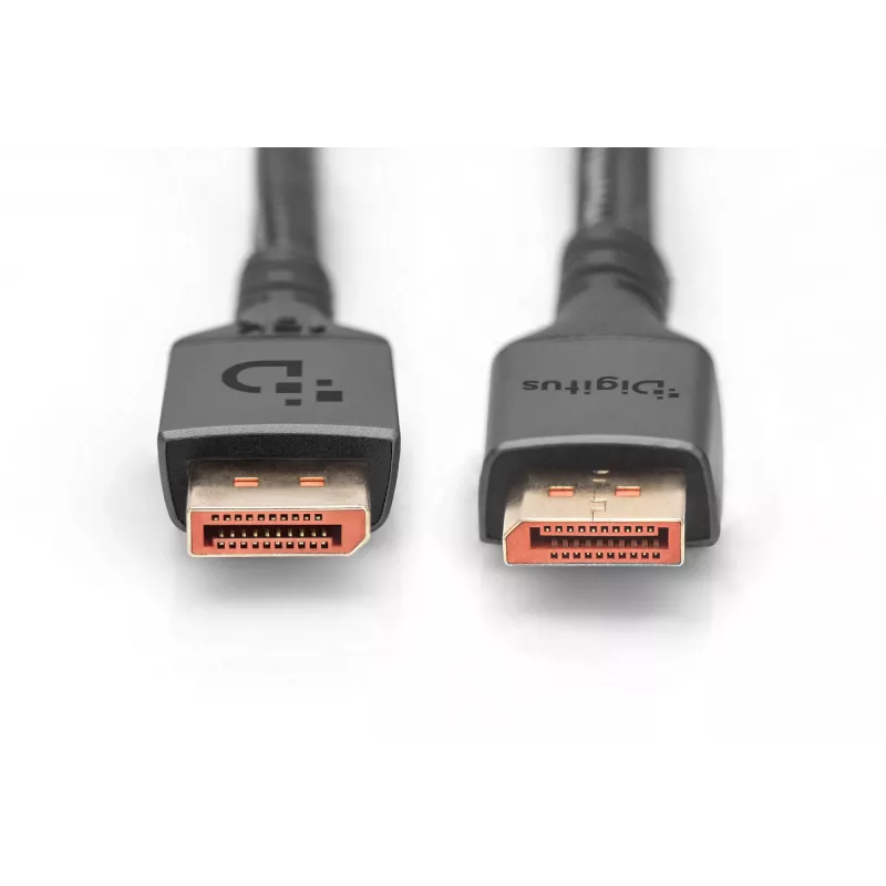 Digitus DisplayPort 2.1 verbindingskabel, 16K, 80 Gbps, 2 m, Zwart
