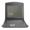 DIGITUS modulaire 19 inch HD-LCD-KVM-console met 8-poorts HDMI-KVM-switch, touchpad, Duits toetsenbordlayout